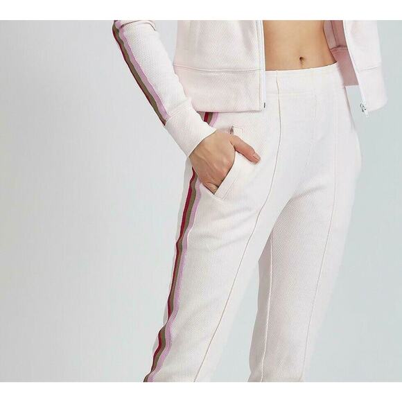 Bandier X Twenty Olympic Mesh Track Pants Petal Pink Stripe Womens Size Medium - Picture 5 of 8